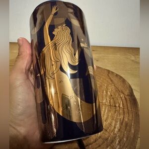 Starbucks Navy Blue and Gold Siren Stainless Tumbler